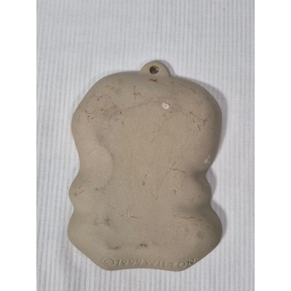 Vintage Wilton Stoneware Cookie Mold Love Birds With Wedding Bells 1997